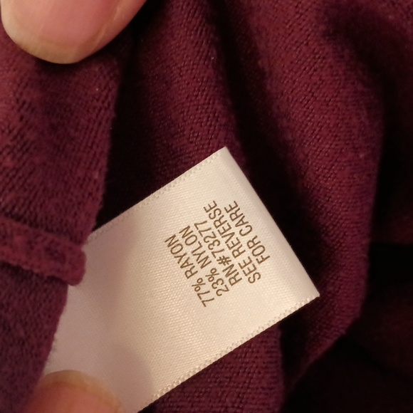 Apt. 9 Purple Knit Sheath Mini Dress Mock Neck, Sz S - Picture 5 of 6